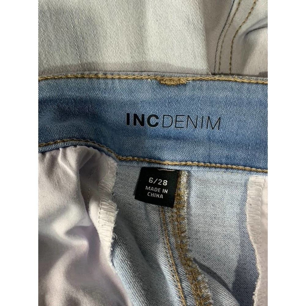 INC International Concepts Women's LT Indigo High-Rise Patch-Pocket Short SZ6/28 - Picture 9 of 12